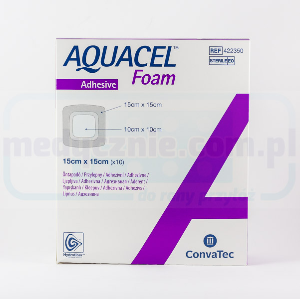 Aquacel Schaumstoff-Kleber 15*15cm mehrschichtiger Schaumstoffverband 1St.